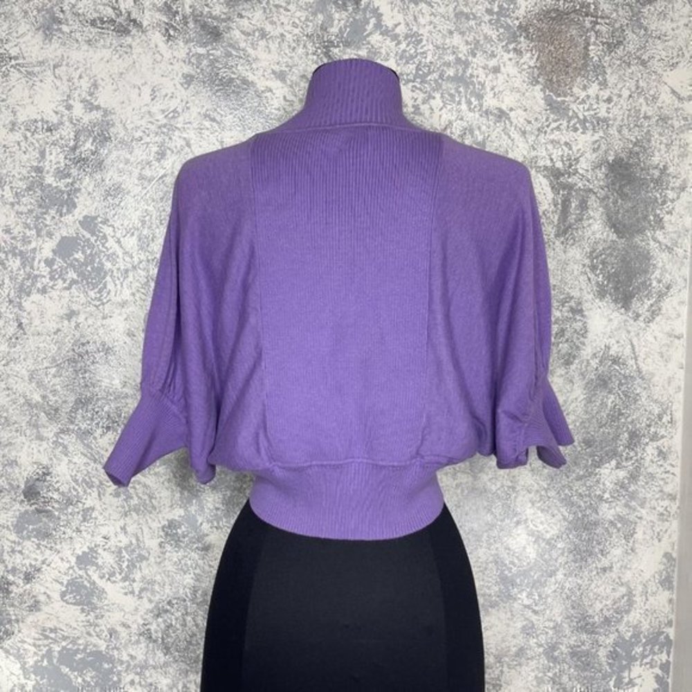 Hooked Up Lavender Cropped Buttonless Cardigan Si… - image 2